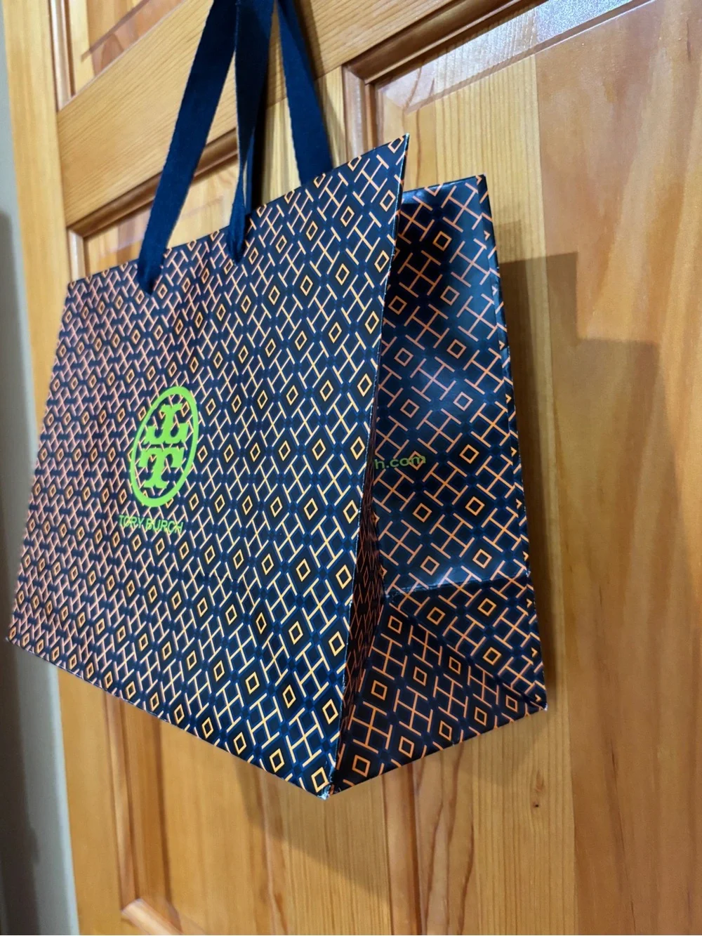 Tory Burch Navy Paper Bag